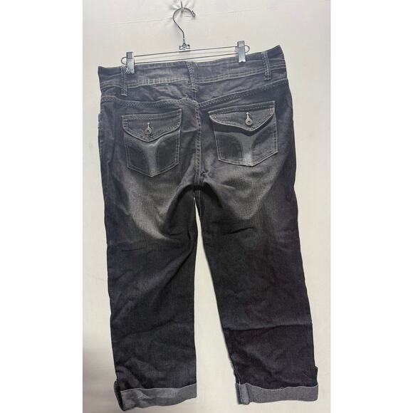 Freestyle Revolution Women's Black Denim Jeans Size 13 98% Cotton, 2% Spandex - Picture 2 of 8